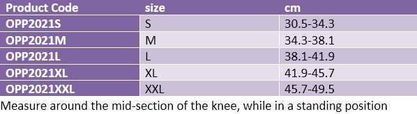 Oppo 2021 open patella knee support