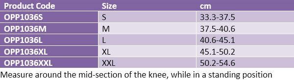 Oppo 1036 knee support multi orthosis