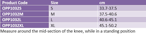 Oppo 1032 knee support post operative