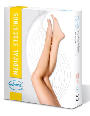 Gloriamed G152 / G252 (AD) Below Knee Medical Compression Stockings Closed Toe Beige or Black