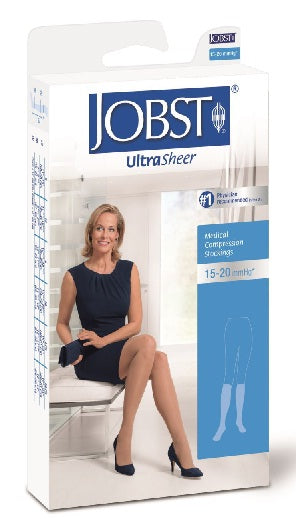 Jobst Ultrasheer for Women Below knee Medical Compression Stockings 15-20 mmHg Closed Toe