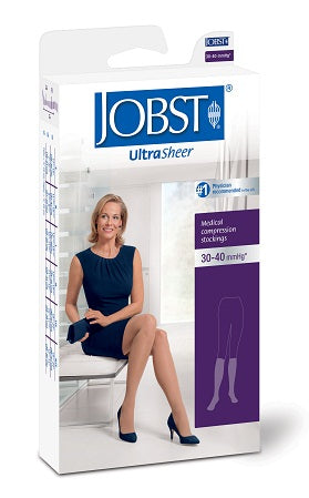 Jobst Ultrasheer for Women Below knee Medical Compression Stockings 30-40 mmHg Closed Toe