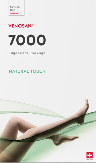 VENOSAN 7002 Thigh High (with sewn in Belt Attachment) LEFT OR RIGHT SINGLE LEG Medical Compression Stockings 23-32 mmHg Open Toe