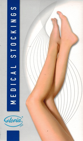 Gloriamed 241 Thigh High (with sewn in Belt Attachment) LEFT or RIGHT SINGLE LEG Medical Compression Stocking 30-40mmHg Open Toe