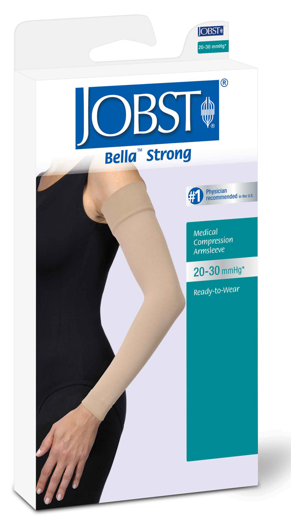 Jobst Bella Strong Lymphedema Armsleeve - 15-20mmHg Long Natural 3 Reg Long  102283 : : Health & Personal Care