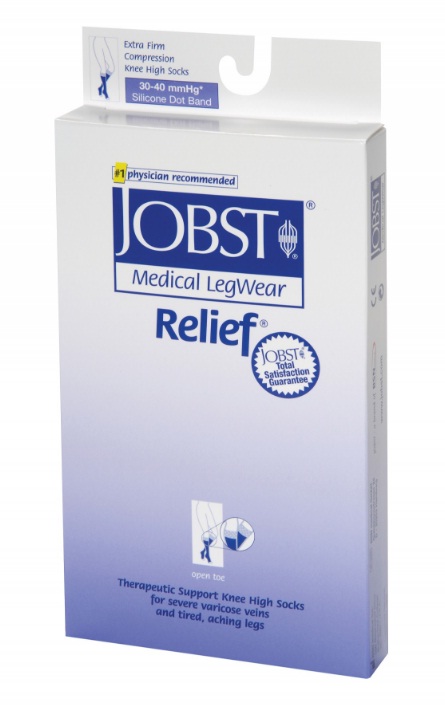 Jobst Relief Unisex Below Knee Medical Compression Stockings 30-40 mmHg Closed Toe