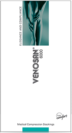 Venosan 6001 Thigh High PLAIN (Grip Top) Medical Compression Stockings 18-22 mmHg Closed Toe